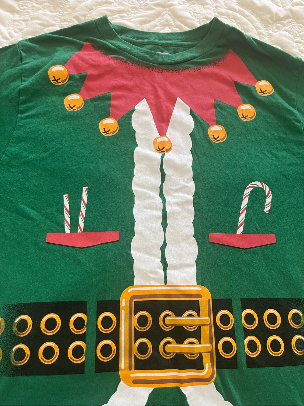 Holiday Elf Graphic Tee - Green small - Picture 5 of 7